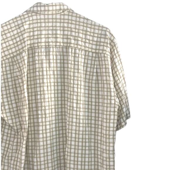 Tommy Bahama Mens Size L Short Sleeve Plaid Tencel Lyocell Button Up Shirt - Picture 5 of 6